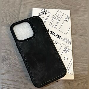CASUS iPhone 15 Pro Case Leather Slim Luxury Classic Cover